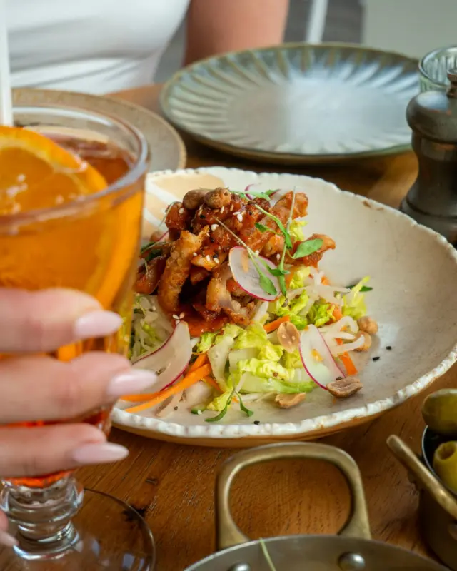 Your go-to spot for beachside dining. 👀

Soak up the sunshine with our summer menu, starting with the Bang Bang Chicken Salad. Crisp, colourful and packed with flavour, it's made for long lunches by the coast.

Join us on the terrace, order something refreshing, and let summer do the rest.

Book your table via the link in our bio.

#OldHarryRocks #SummerMenu #BeachsideDining